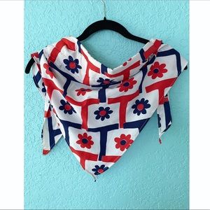 Vintage 60s flower power Mod headband scarf